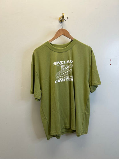 New Sinclair Green charters Tee Size XL