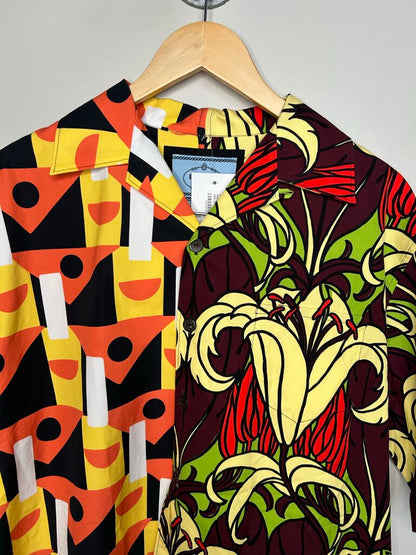 Preowned Prada Floral/Shapes Double Match size M