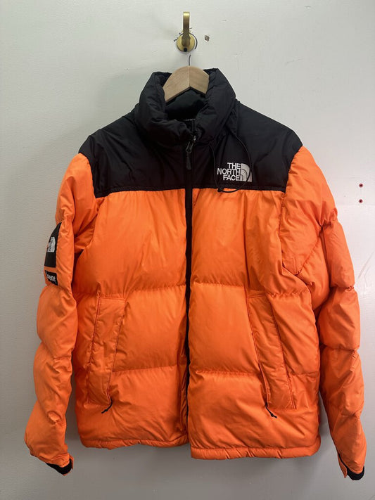 Preowned Supreme Orange TNF Puffer Jacket size M