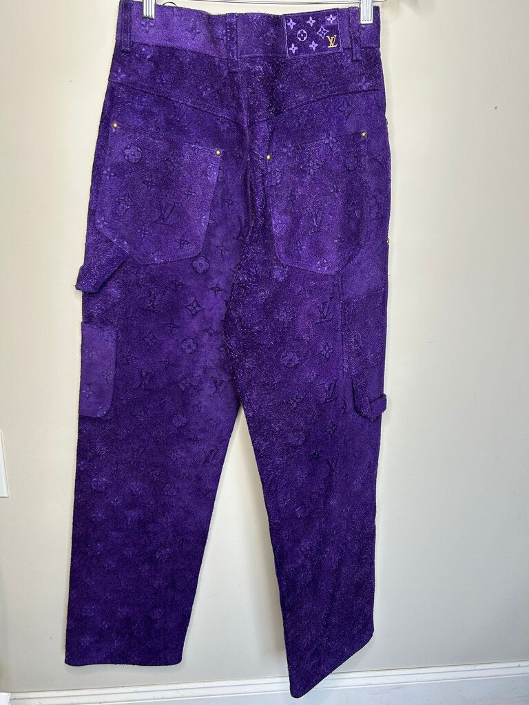 New Louis Vuitton Purple Monogram Pants Size 30