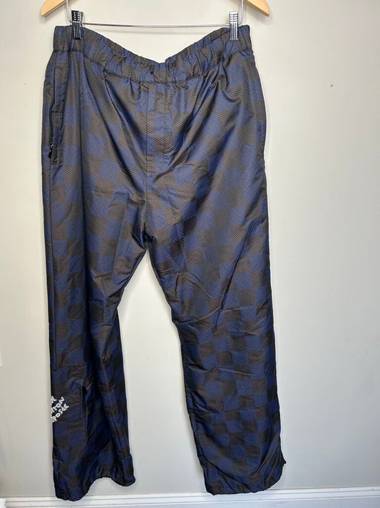Preowned Louis Vuitton Navy Black Damier Track Pants Size 54