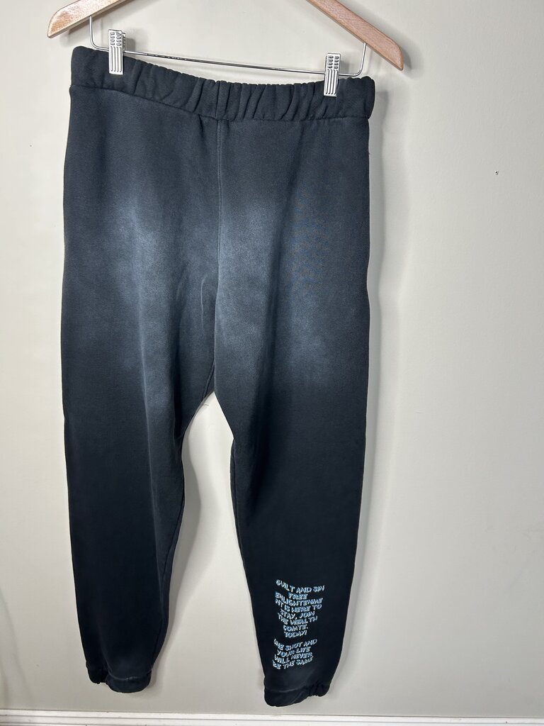 New Wealth Comte Black Sin Free Sweatpants Size Large