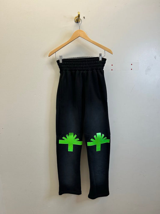 New Vertebrae Green Black Sweatpants Size Small