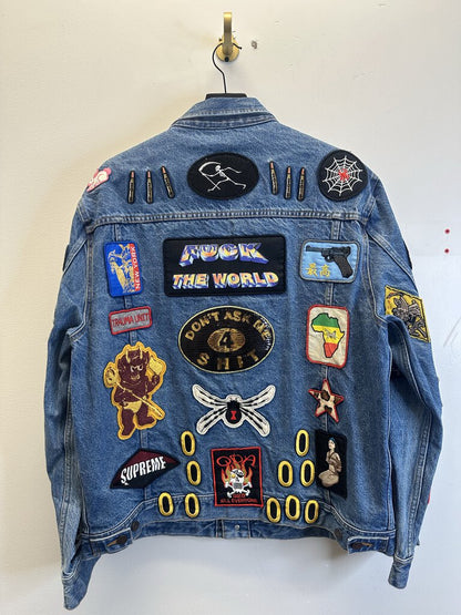 New Supreme Patch Denim Jacket size XL