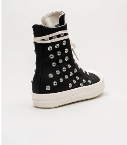 New Rick Owens Ramone High Studs Black Size 45