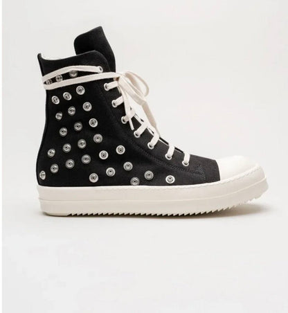 New Rick Owens Ramone High Studs Black Size 45