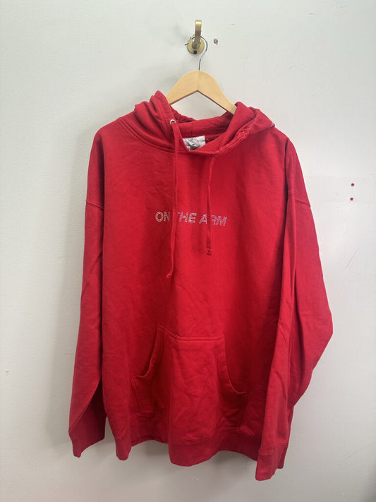 Preowned On The Arm Red Hoodie Size XXL