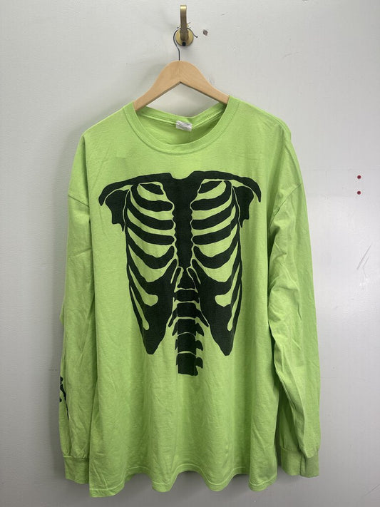 Preowned NineSixteen Green Skeleton Long Sleeve Size XXL