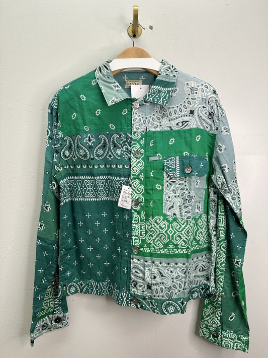 New Kapital Green Paisley Button Up Size 5