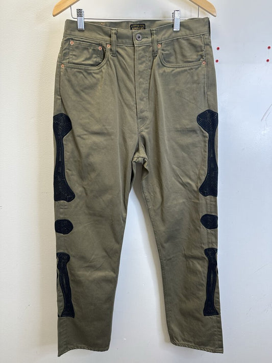 New Kapital Olive Bone Pants Size 32