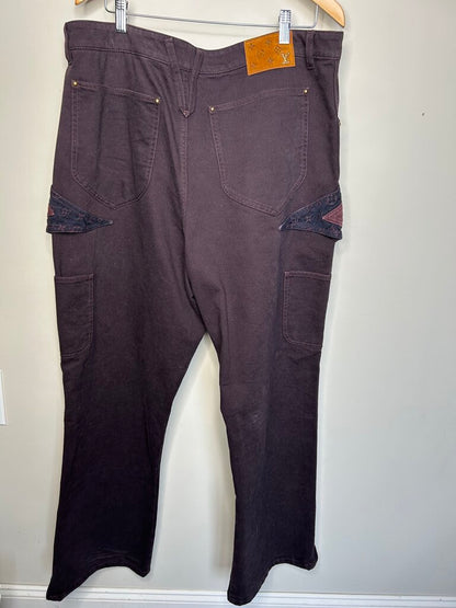 Preowned Louis Vuitton Floral Denim Pants Size 40