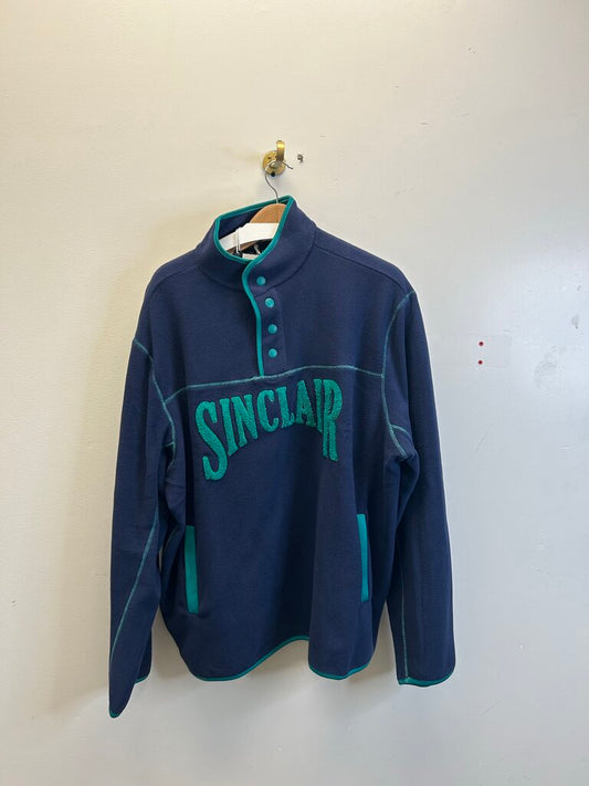 New Sinclair Navy Green Polar Fleece Button Up Size XL