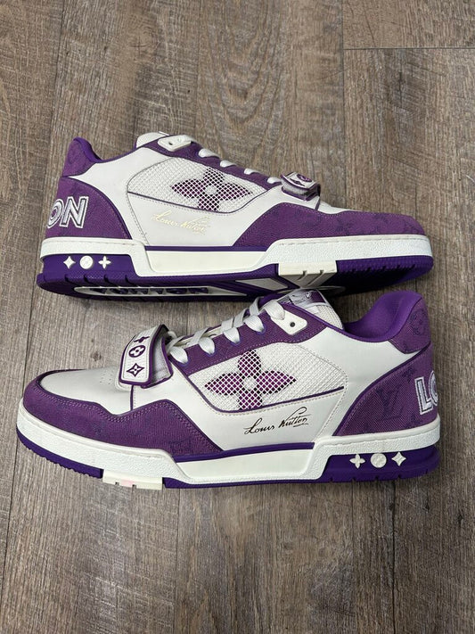 Preowned Louis Vuitton Purple Trainer Size 12LV (14M) (No Box)