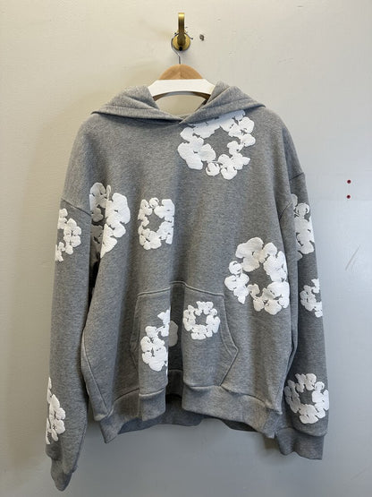 New Denim Tears Wreath Grey Hoodie sz.XL