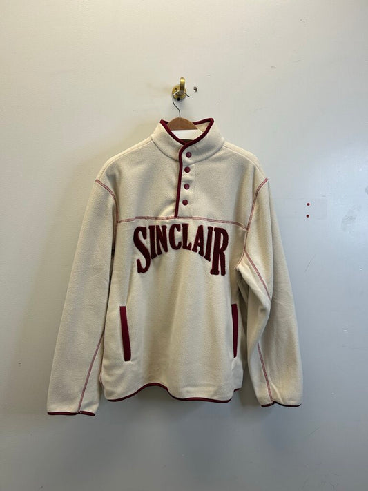 New Sinclair Cream Polar Fleece Button Up Sz. L