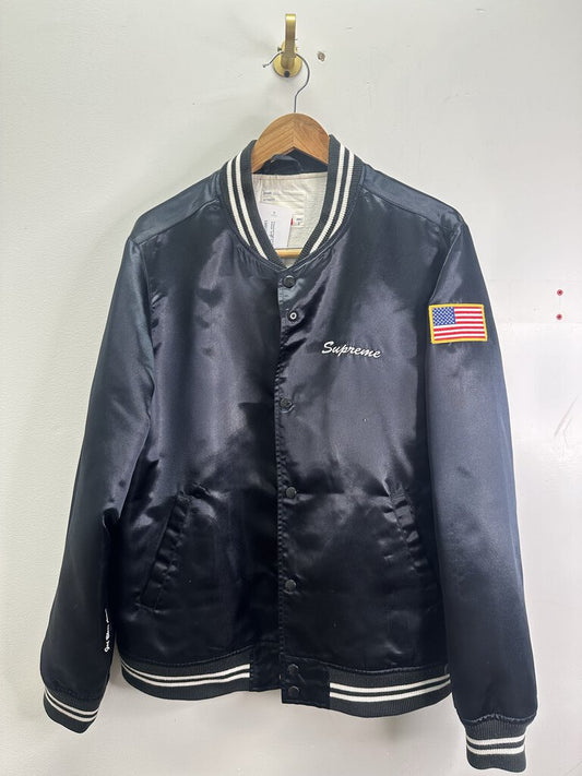 Preowned Supreme Black Aviator Jacket Sz. L