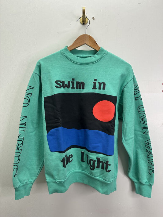 New CPFM Kid Cudi Teal Crewneck