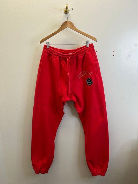 New Saint Michael Red Collegiate Logo Sweatpants Size XL