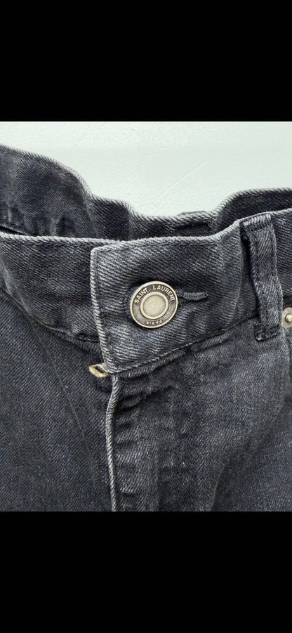 Preowned A YSL Black Denim Size 32