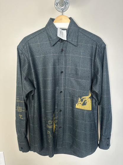 Preowned ERD Enfants Riches Deprimes Green Yellow Flannel Size Medium