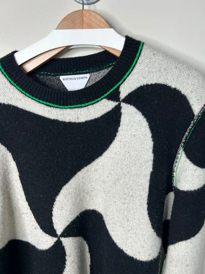 Preowned Bottega Black White Sweater Size Medium