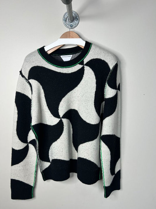 Preowned Bottega Black White Sweater Size Medium
