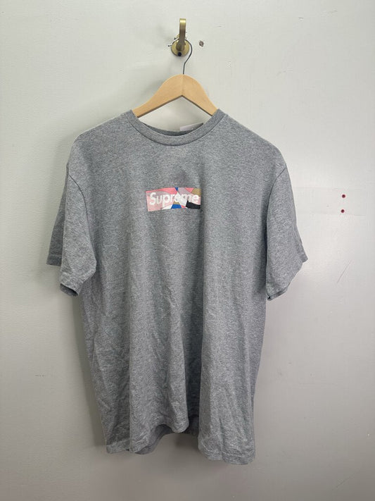 Preowned Supreme Emilio Pucci Grey Bogo Tee Size Medium