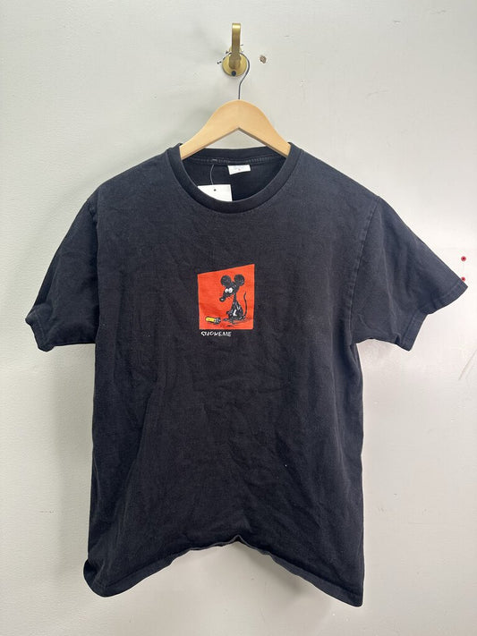 Preowned Supreme Black Rat Tee Size Medium