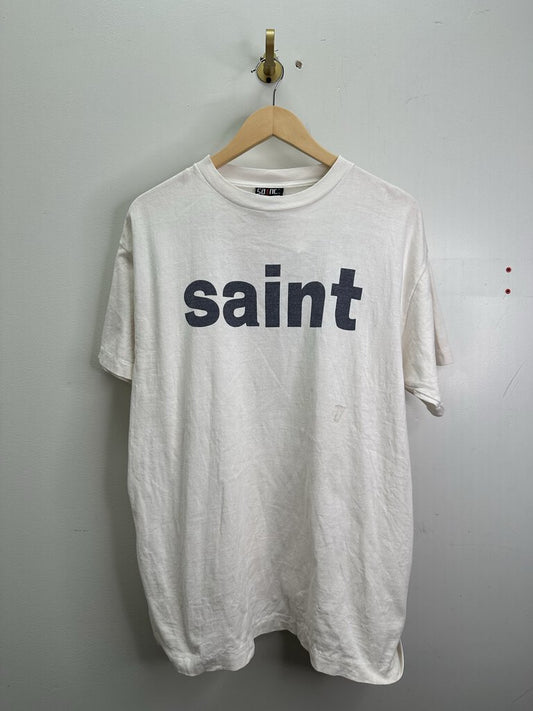 Preowned Saint Michael Cream Saint Tee Size Medium