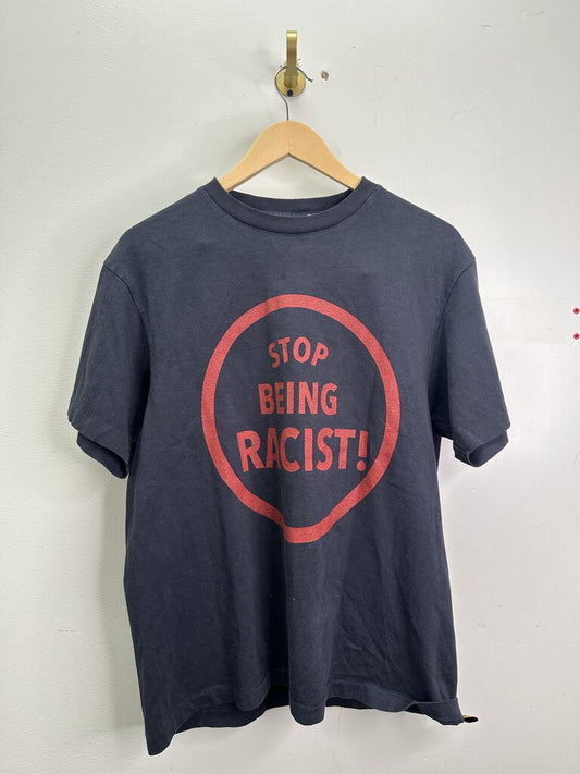 Preowned Gallery Dept. Navy Stop Being racist tee Size Medium