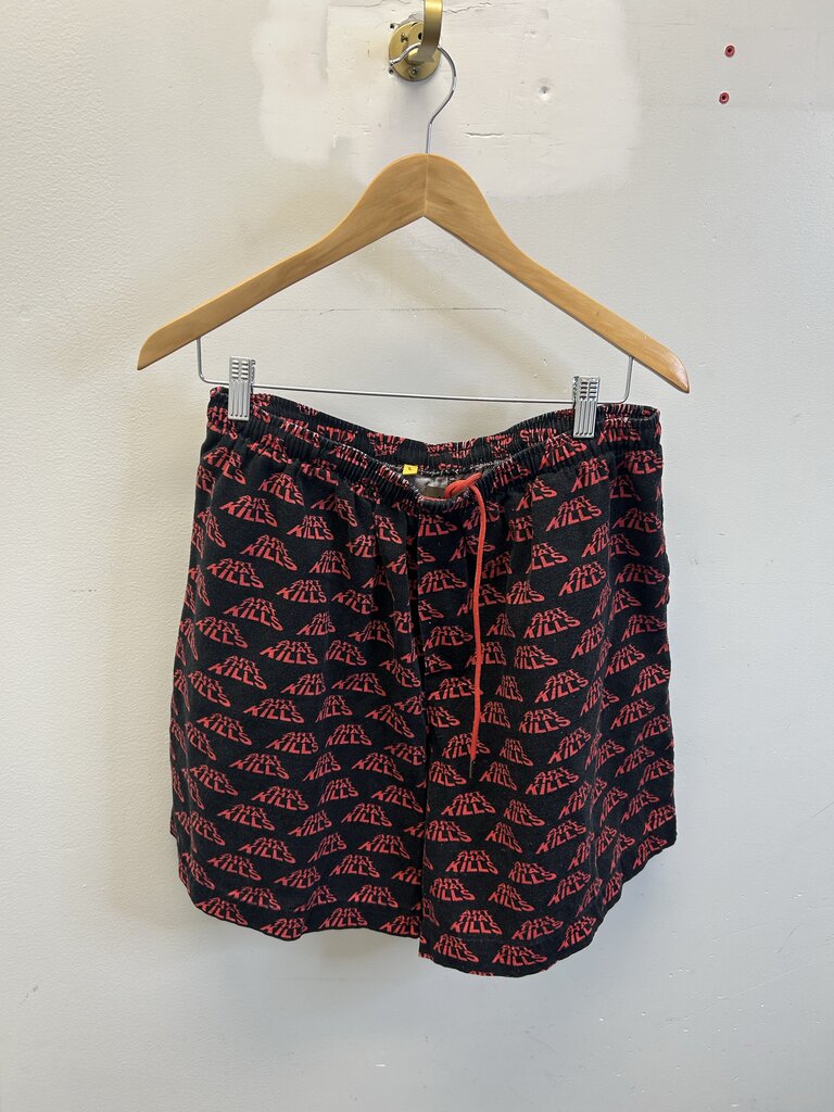Preowned Gallery Dept. Art That Kills Black Shorts Size Large