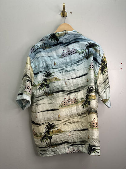 Preowned Amiri Silk Beverly Hills Button Up sz.XL