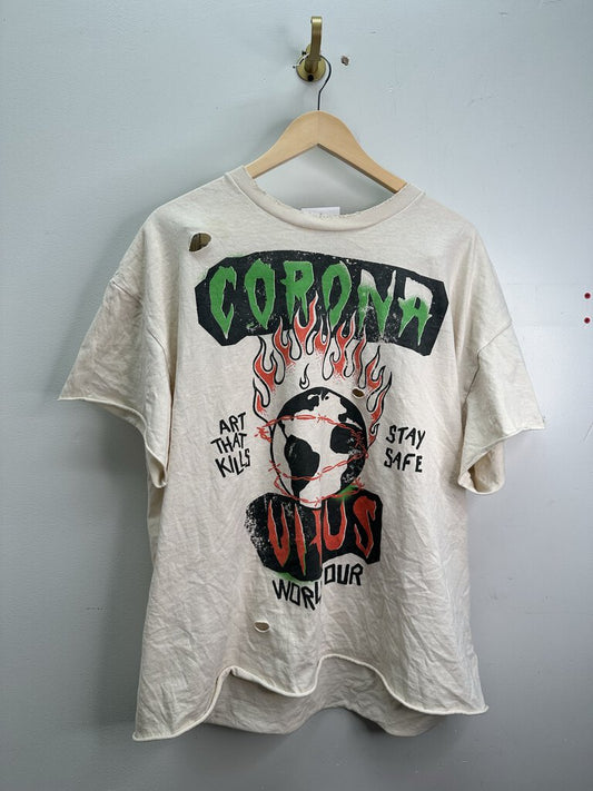 Preowned Gallery Dept. Corona Virus Globe Tee sz.XL