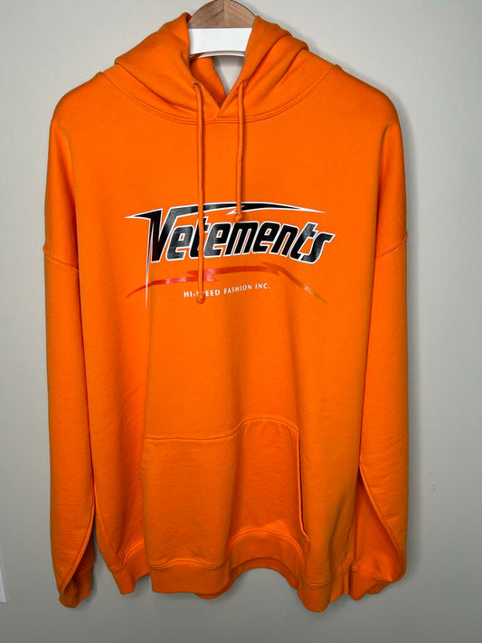 New Vetements Orange Hi Speed Hoodie Size Small