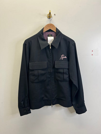 New Needles Black Pink Silk Jacket Size Small