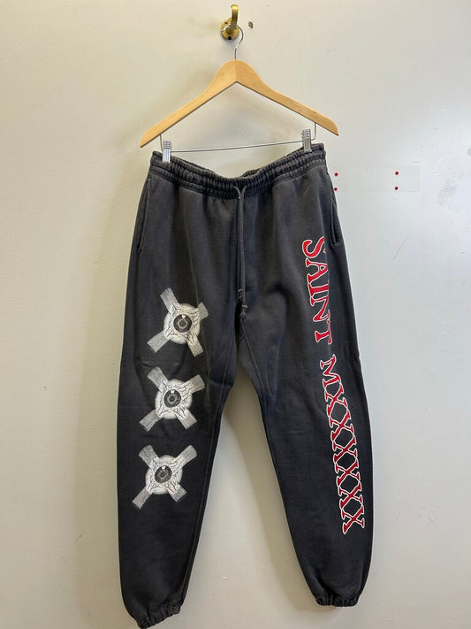 Preowned Saint Michael Eyeball Sweatpants Size XL