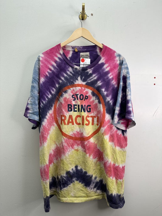 Preowned Gallery Dept. Stop Being Racist Tie Dye Tee Size XL