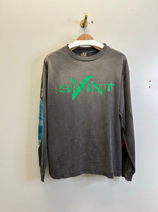 New Saint Michael Vlone Grey Green Long Sleeve Size Medium