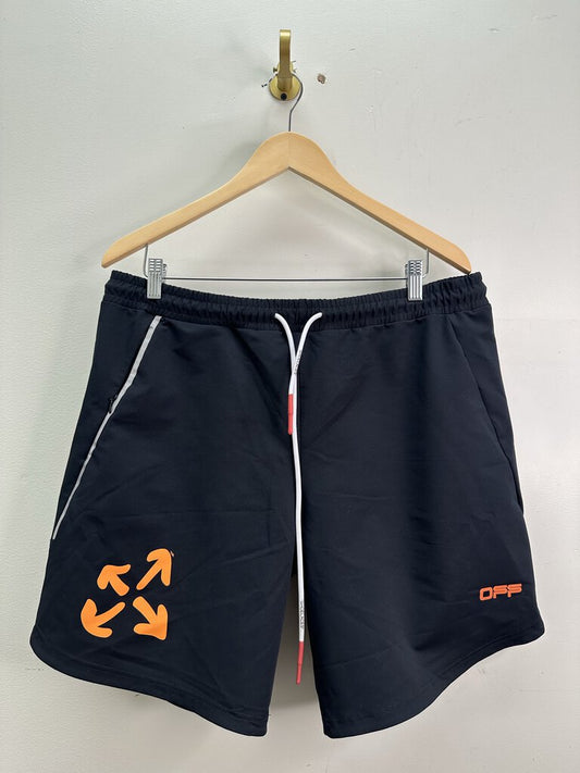 Preowned Off White Black Orange Shorts Size XL