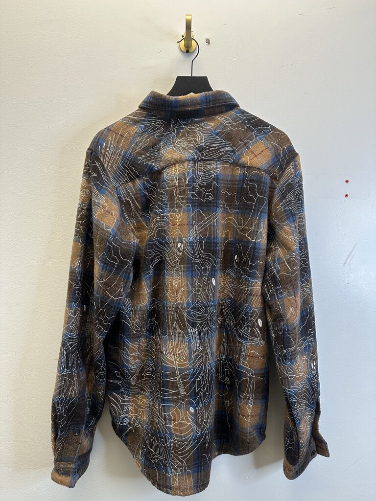 New WDW Flannel Brown & Blue sz.L