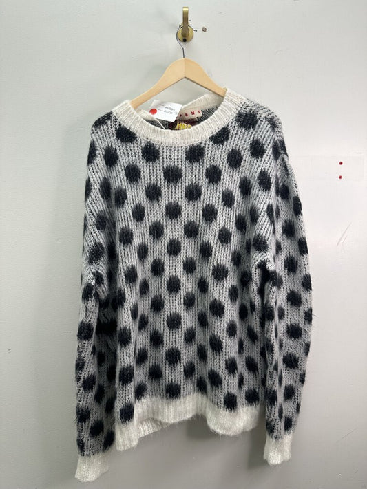 New Marni Polka Dot Mohair Sweater sz.52