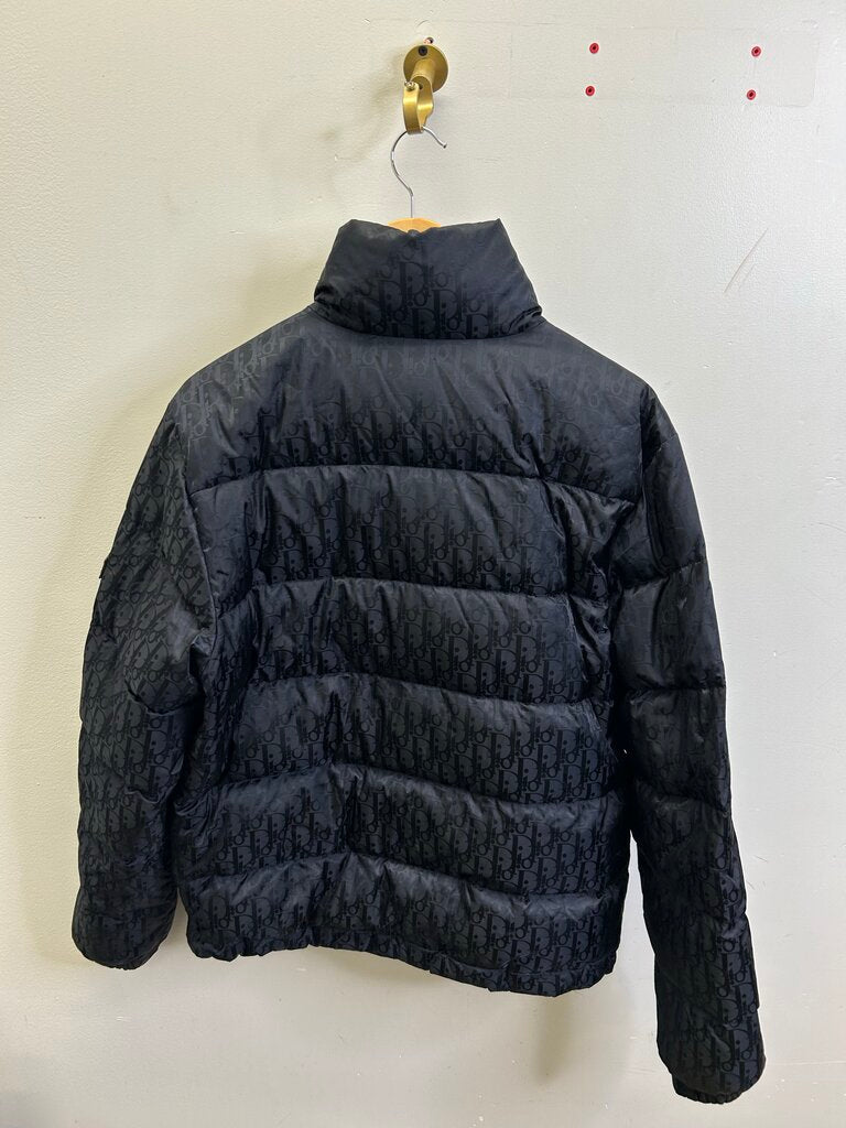 Preowned Dior Monogram Oblique Puffer Jacket Size 46