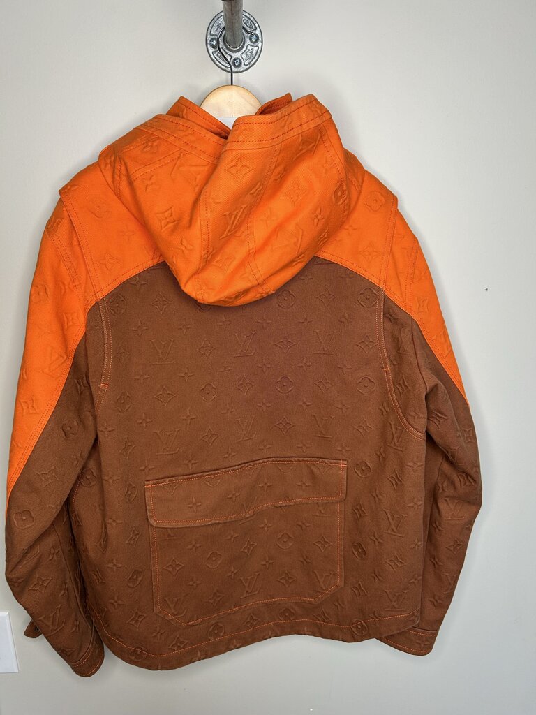 Preowned Louis Vuitton Orange Carpenter Jacket Size