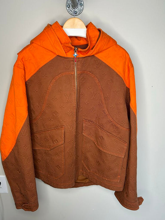 Preowned Louis Vuitton Orange Carpenter Jacket Size