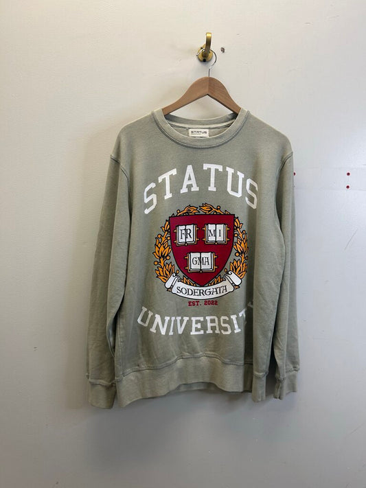 New Status Grey Crewneck Size XLarge