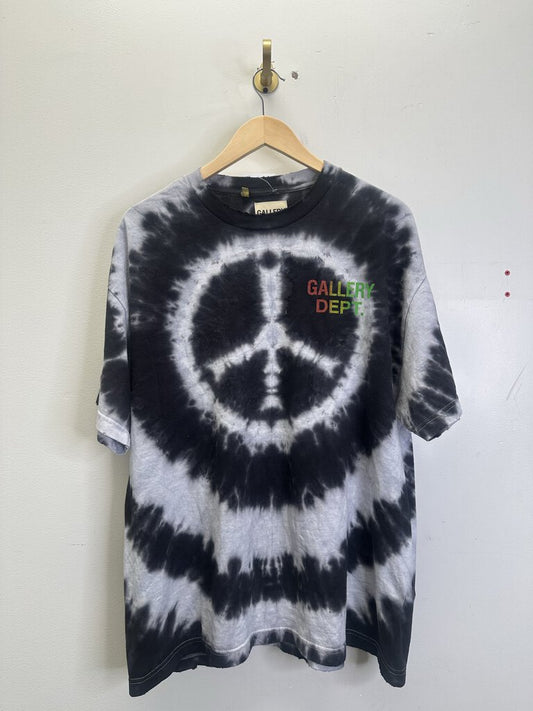 Preowned Gallery Dept. Tie Dye Black Grey Tee sz.L