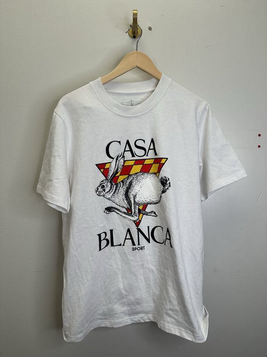 Preowned Casablanca White Tee Sz.L