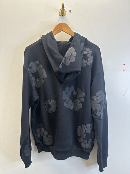 New Denim Tears Black/Black Wreath Hoodie Size Large