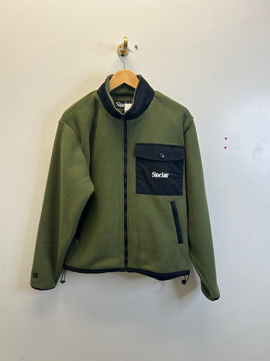 New Sinclair Olive Fleece Jacket Size Large