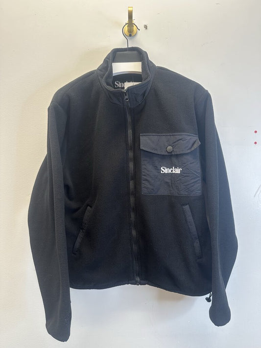 New Sinclair Black Fleece Jacket Size Small